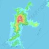 普陀山岛地形图、海拔、地势