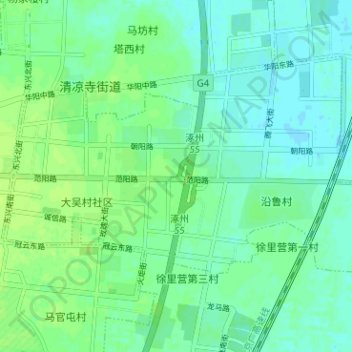 涿州经济开发区地形图、海拔、地势