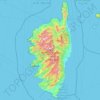 科西嘉地形图、海拔、地势