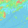 笠岡市地形图、海拔、地势