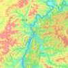 云峰水库地形图、海拔、地势