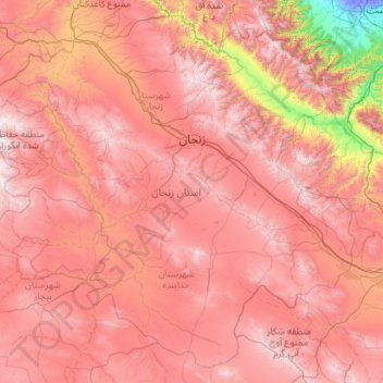 赞詹省地形图、海拔、地势