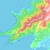 Coti-Chiavari地形图、海拔、地势