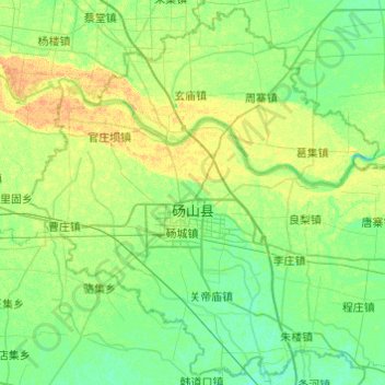 砀山县地形图、海拔、地势