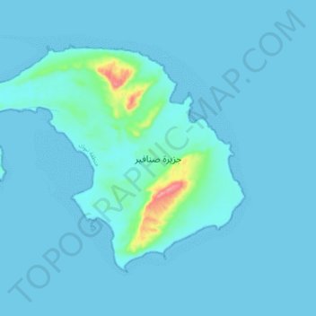 Sanafir Island地形图、海拔、地势
