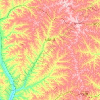 老高川镇地形图、海拔、地势