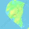 остров Шокальского地形图、海拔、地势