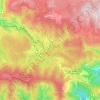 SaintMauricedeVentalon地形图、海拔、地势