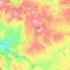 約茲加特地形图、海拔、地势