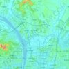 开福区地形图、海拔、地势