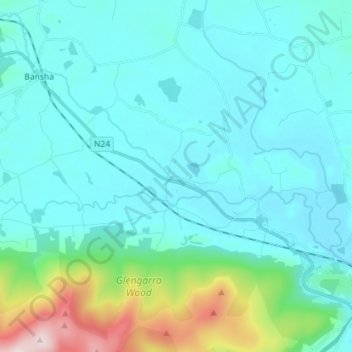 Clonbullogue地形图、海拔、地势