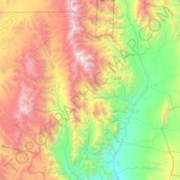 Municipio de Cachi地形图、海拔、地势