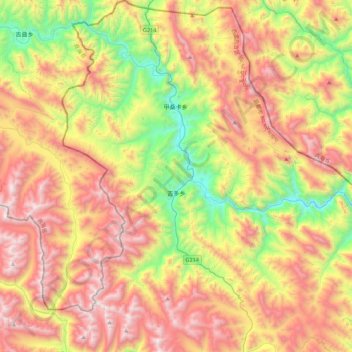 吉多乡地形图、海拔、地势