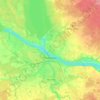 雷宾斯克地形图、海拔、地势