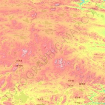 安多县地形图、海拔、地势
