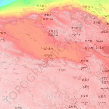 海西蒙古族藏族自治州地形图、海拔、地势