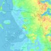 北弗里斯兰地形图、海拔、地势