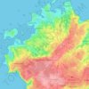 Pleumeur-Bodou地形图、海拔、地势