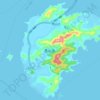 秀山岛地形图、海拔、地势