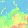 西伯利亚联邦管区地形图、海拔、地势