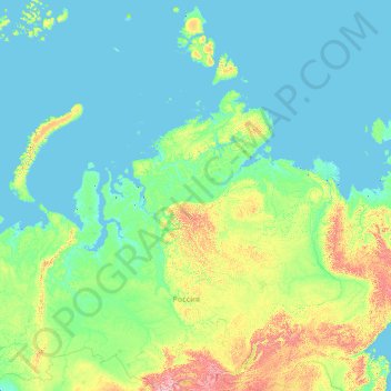 西伯利亚联邦管区地形图、海拔、地势