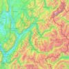 Savoie地形图、海拔、地势
