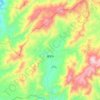 溪源乡地形图、海拔、地势