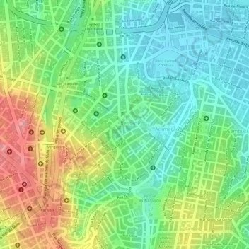 Liberdade地形图、海拔、地势