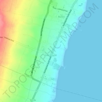San Miguel地形图、海拔、地势
