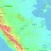 占碑省地形图、海拔、地势
