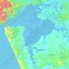 Manukau Harbour地形图、海拔、地势