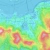 灣仔區地形图、海拔、地势