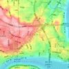 五里店街道地形图、海拔、地势