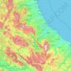 Abruzzo地形图、海拔、地势