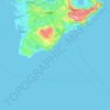 八重濑町地形图、海拔、地势