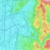 宇治市地形图、海拔、地势
