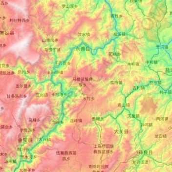 永善县地形图、海拔、地势