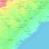 南卡罗来纳州;南卡羅萊納州地形图、海拔、地势