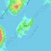 鵜島地形图、海拔、地势