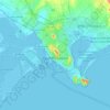 卡利亚里地形图、海拔、地势