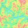 水口水库地形图、海拔、地势