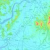 益山市地形图、海拔、地势