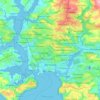 普利茅夫地形图、海拔、地势