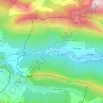 Curel地形图、海拔、地势