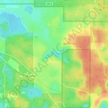 Peterson Lake地形图、海拔、地势