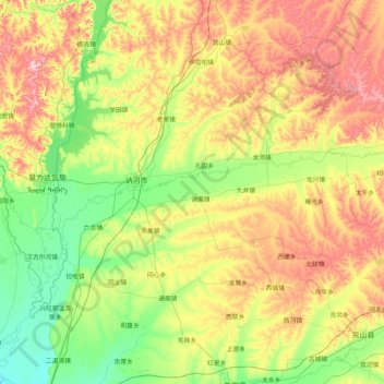 讷河市地形图、海拔、地势