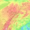 Pensilvânia地形图、海拔、地势