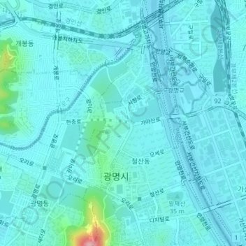 14214地形图、海拔、地势