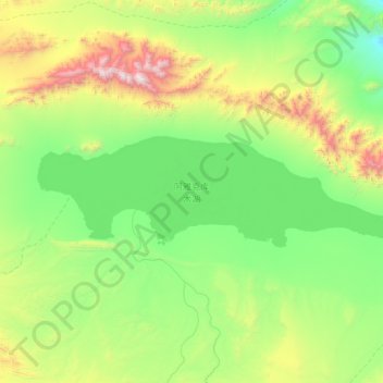 阿雅克库木湖地形图、海拔、地势