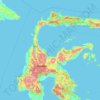 中苏拉威西省地形图、海拔、地势